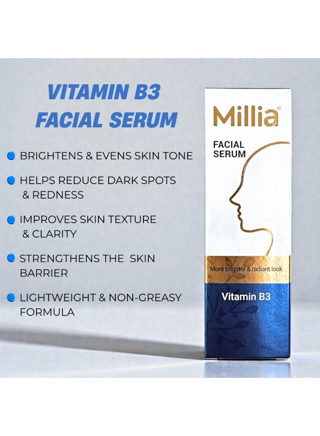 Millia Vitamin B3 (Niacinamide) Brightening Serum 40ml – Evens Skin Tone & Reduces Dark Spots - Image 2